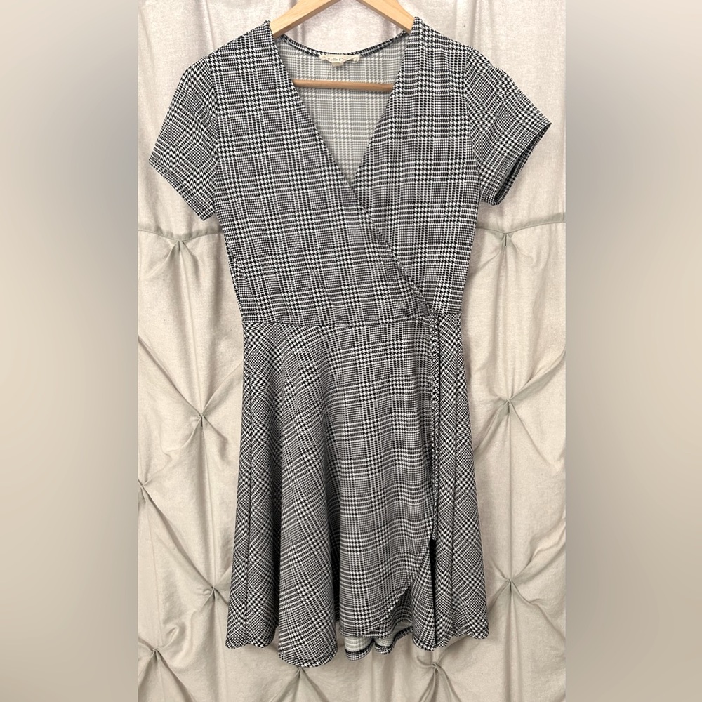 Black and white checkered sun dress